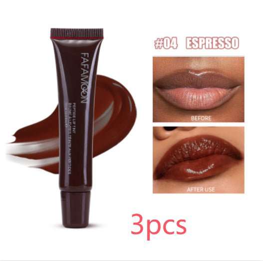 Glossy Lip Glaze Waterproof Long Lasting Lip Gloss Glossy Mirror Tea Red Liquid Lipstick Doodle Lip Korean Makeup - AMIR BAGS INDIA PRIVATE LIMITED