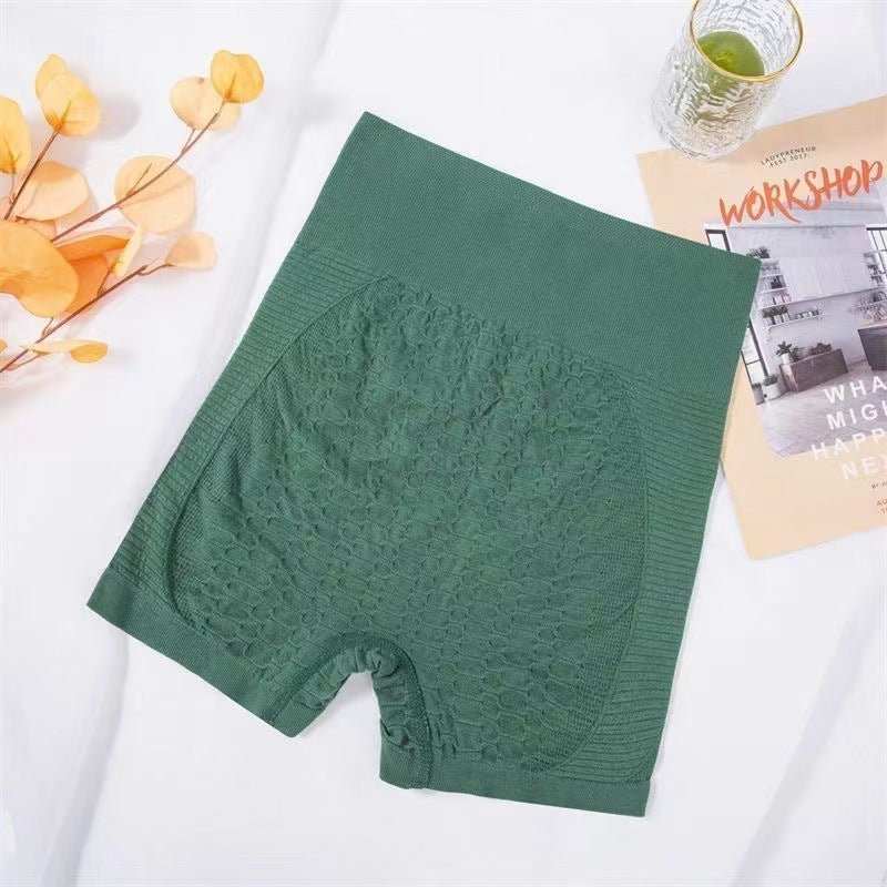 Grid Design Shorts Gym Yoga High Waist Fitness Sports Pants Women - AMIR BAGS INDIA PRIVATE LIMITED