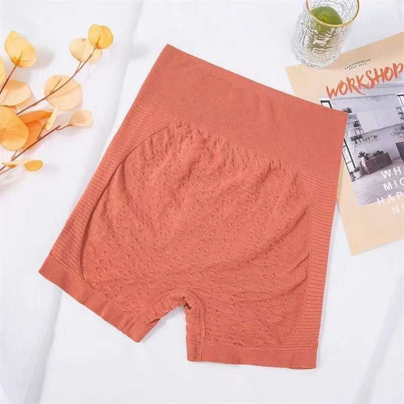 Grid Design Shorts Gym Yoga High Waist Fitness Sports Pants Women - AMIR BAGS INDIA PRIVATE LIMITED