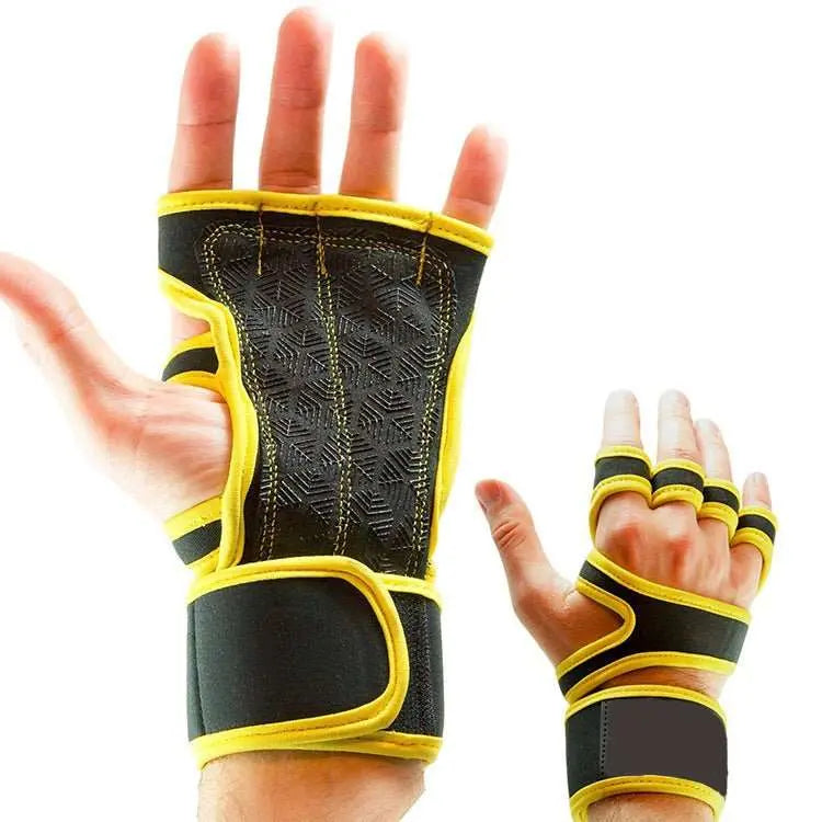 Gym Dumbbell Equipment Sports GlovesProduct information:Treatment Process: Other Fabric name: Neoprene Color: black, red, yellow, blue, orange, rose red, green camouflage, blue camouflage Size: S,M,L,XDropshipmanAMIR BAGS INDIA PRIVATE LIMITEDnull