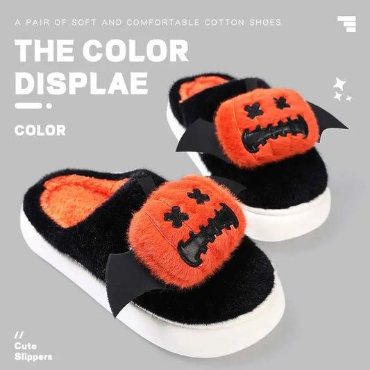 Halloween Cartoon Funny Pumpkin Slippers With Small Wings Design IndooOverview:Unique design, stylish and beautiful.Good material, comfortable feet.A variety of colors, any choice.Specification:Applicable gender: neutral/both male and DropshipmanAMIR BAGS INDIA PRIVATE LIMITEDnull