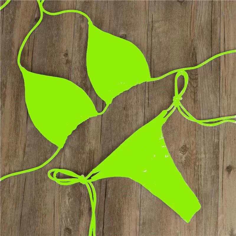 Halter Neck Tie Bikini Ladies Split Tie Swimsuit - AMIR BAGS INDIA PRIVATE LIMITED