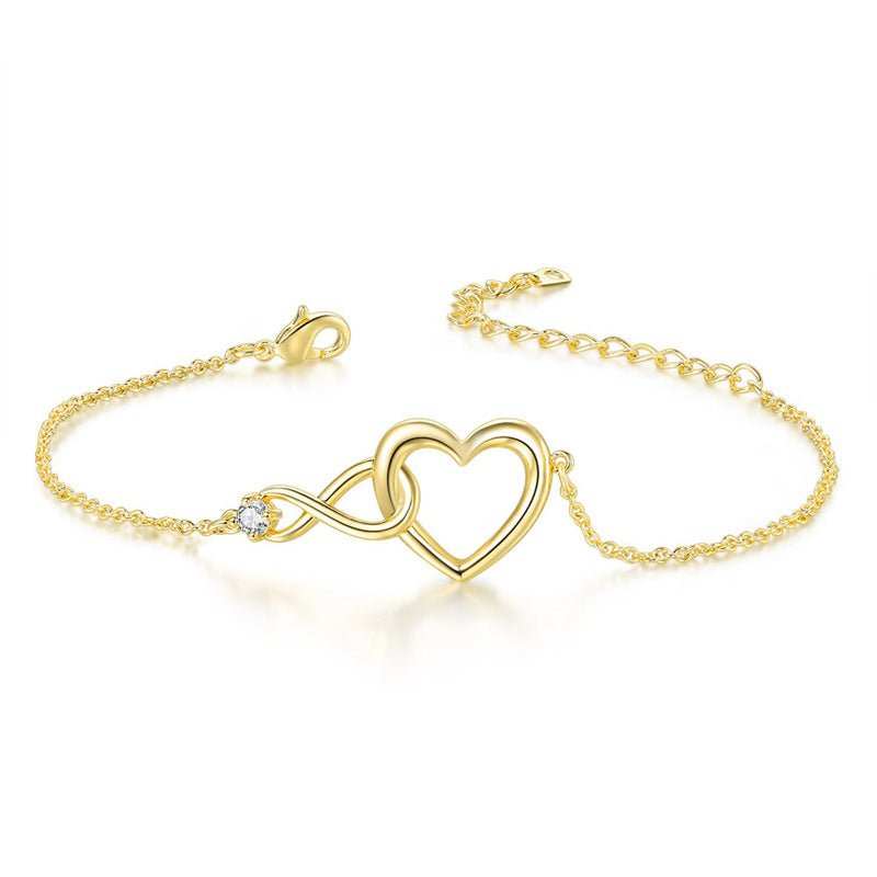 Heart - shape Bracelet Fashion Jewelry Versatile Love Bracelet Gift For Girlfriend Valentine's Day - AMIR BAGS INDIA PRIVATE LIMITED