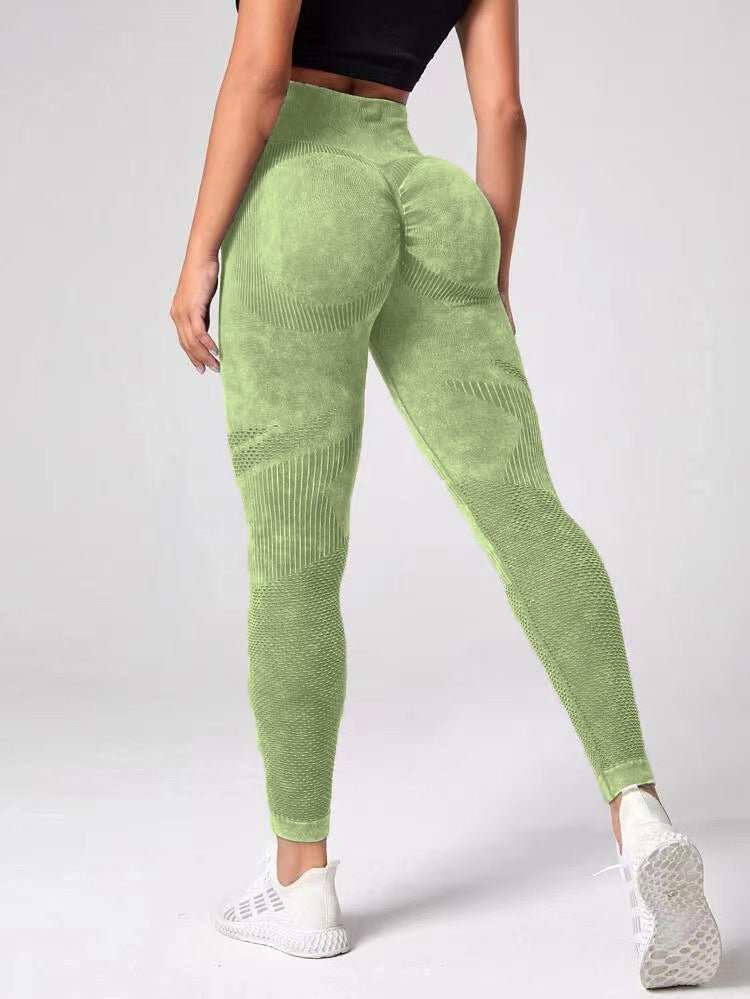 Hollow Design Seamless Leggings High Waist Hip Lifting Running Sports Fitness Yoga Pants Fashion Womens Clothing - AMIR BAGS INDIA PRIVATE LIMITED