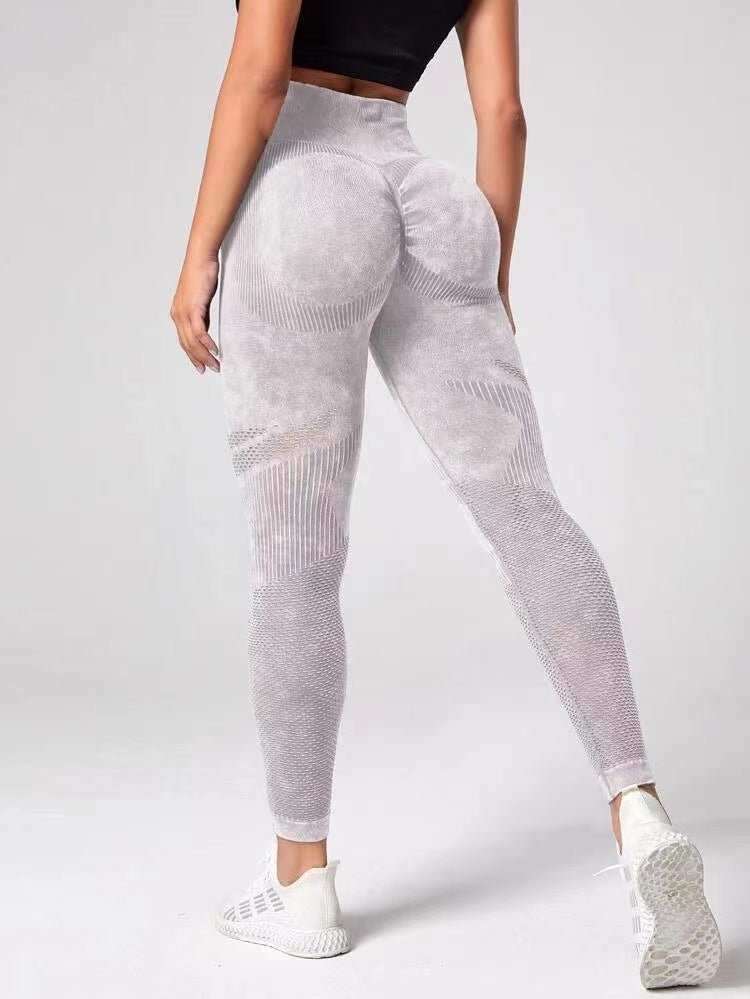 Hollow Design Seamless Leggings High Waist Hip Lifting Running Sports Fitness Yoga Pants Fashion Womens Clothing - AMIR BAGS INDIA PRIVATE LIMITED