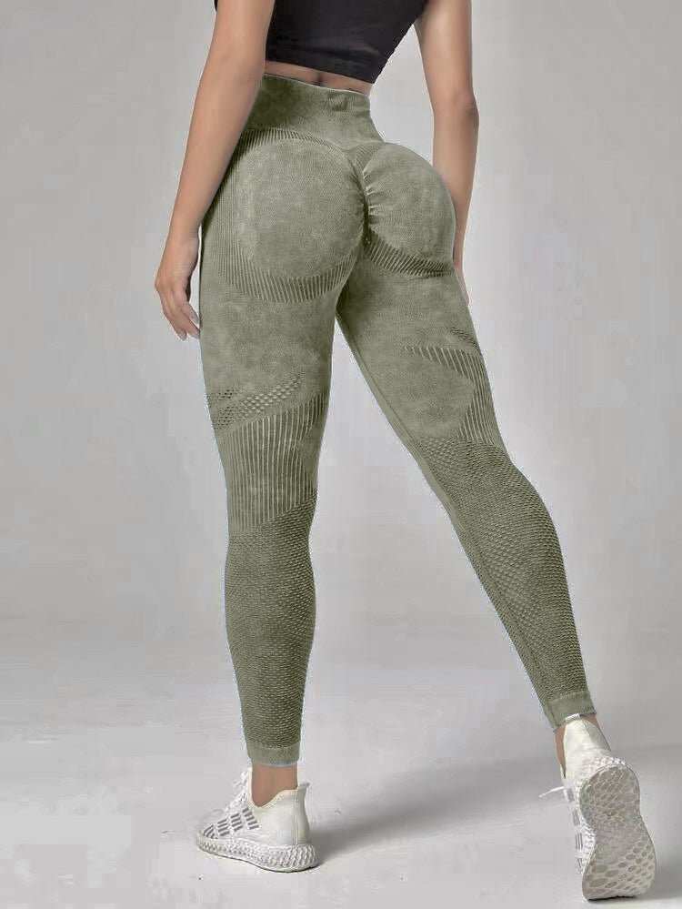 Hollow Design Seamless Leggings High Waist Hip Lifting Running Sports Fitness Yoga Pants Fashion Womens Clothing - AMIR BAGS INDIA PRIVATE LIMITED