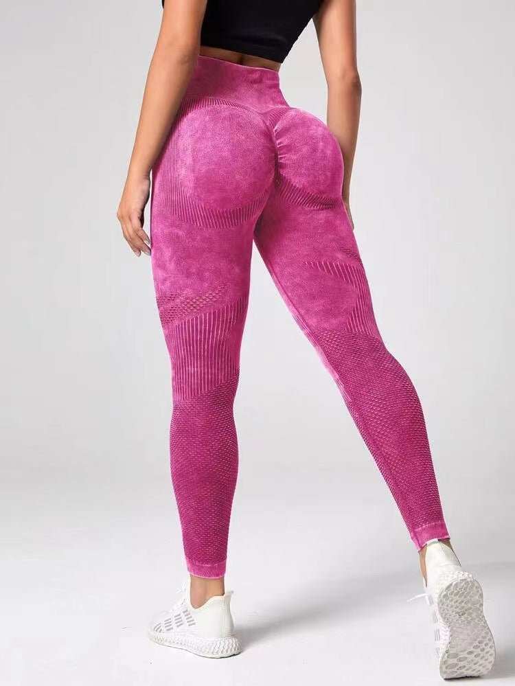 Hollow Design Seamless Leggings High Waist Hip Lifting Running Sports Fitness Yoga Pants Fashion Womens Clothing - AMIR BAGS INDIA PRIVATE LIMITED