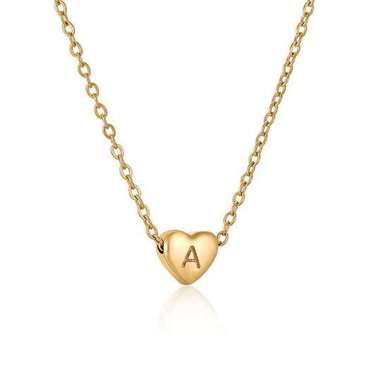 Ins Style Love Letter Necklace Women Stainless Steel Heart - shaped Niche Clavicle Chain Fashion Necklace - AMIR BAGS INDIA PRIVATE LIMITED