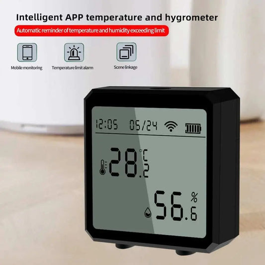 Intelligent APP Temperature and Humidity Tester LCD Digital Thermometer Hygrometer Indoor Temp Detector By Alexa Google - AMIR BAGS INDIA PRIVATE LIMITED