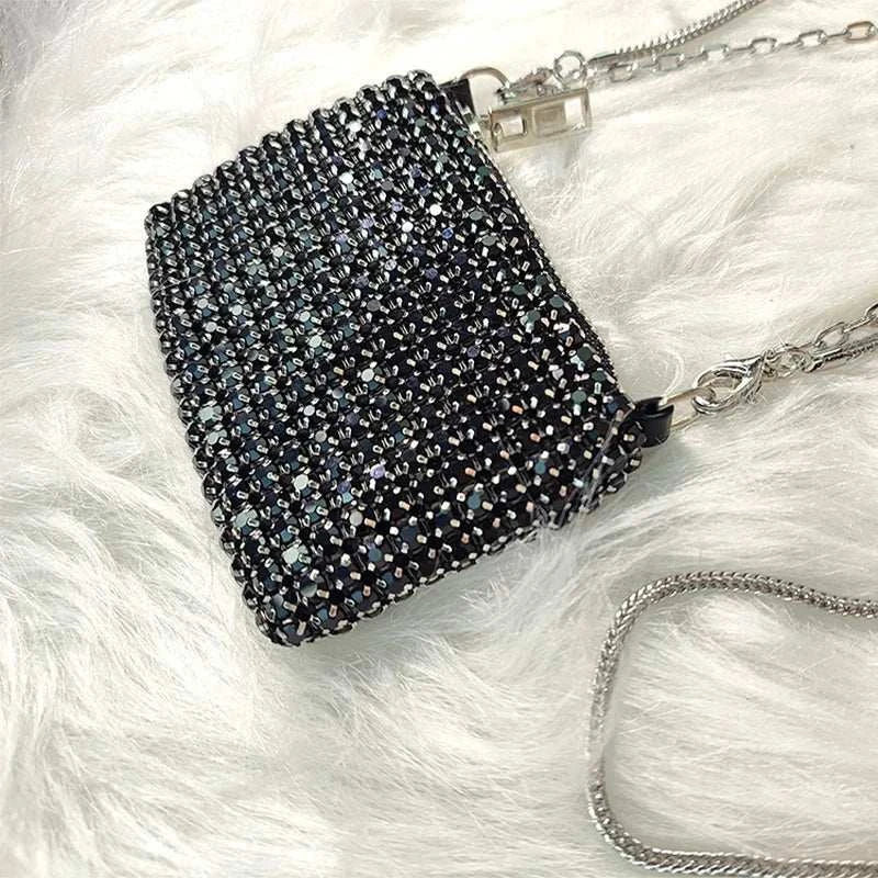JIOMAY Small and Light Purses for Women Fashion Mini Crossbody Bag Rhinestone Casual Party Evening Bag Exquisite Mini Purse - AMIR BAGS INDIA PRIVATE LIMITED