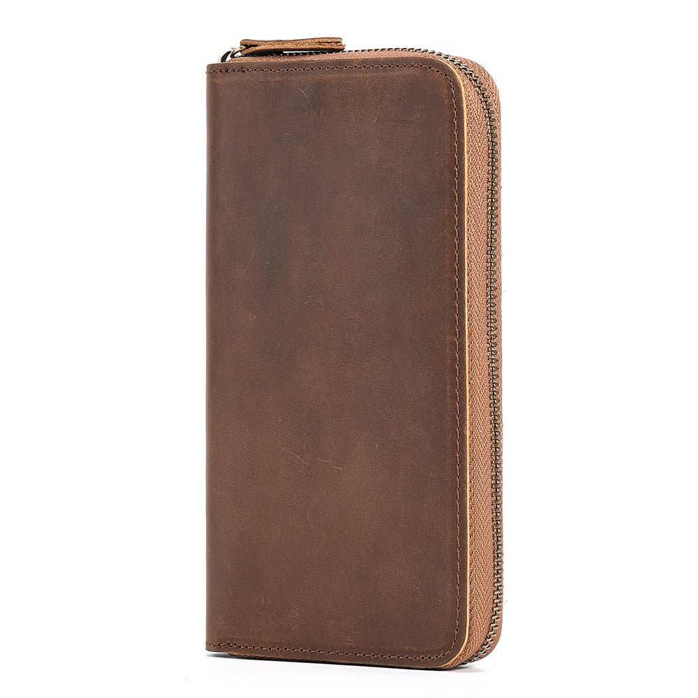 JOYIR Genuine Leather Long Wallets for Men RFID Blocking Cash Credit Card Holder Checkbook Wallet Zipper Coin Pocket Purse Male - AMIR BAGS INDIA PRIVATE LIMITED