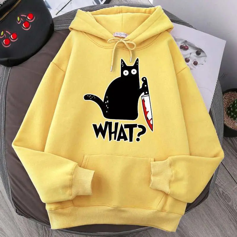 Killer Black Cat Surprised Hoodies MaleProduct information:Pattern: pattern Pocket Style: side seam sidekick Color: khaki, yellow, red, purple, gray, black, blue, navy blue No padding: no padding SuitableDropshipmanAMIR BAGS INDIA PRIVATE LIMITEDnull