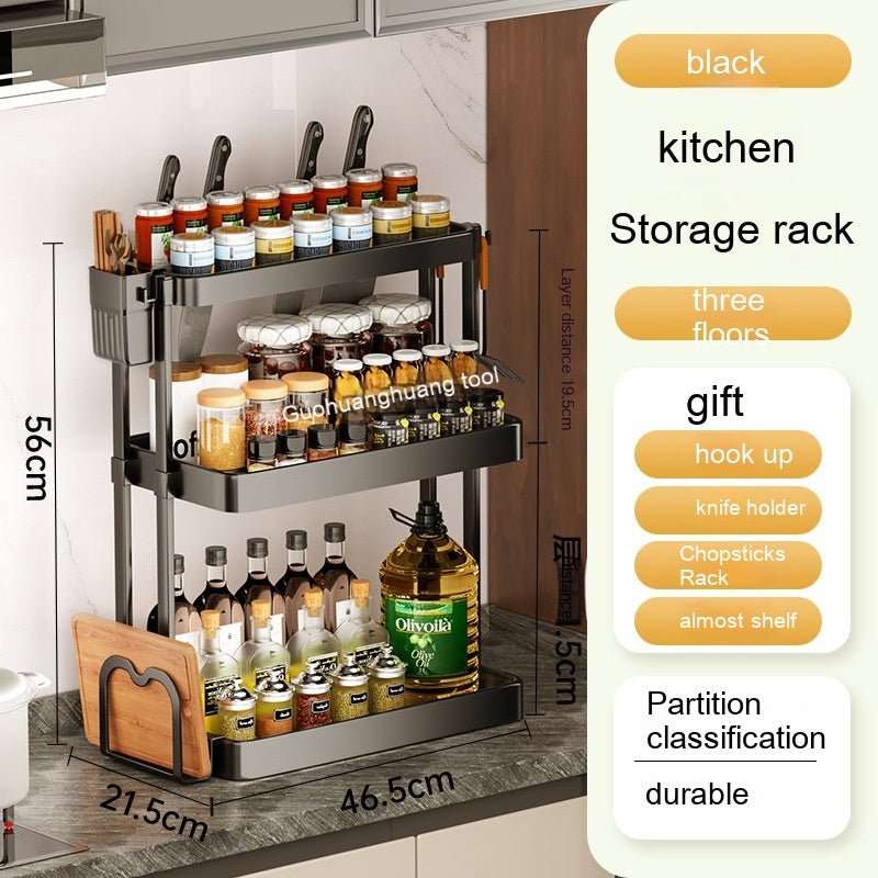 Kitchen Rack For Seasoning Multi - layer Storage Kitchen Supplies - AMIR BAGS INDIA PRIVATE LIMITED