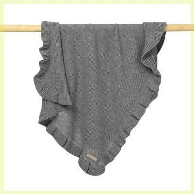 Knitted Baby Blankets Newborn Swaddle Wrap Ruffle - AMIR BAGS INDIA PRIVATE LIMITED