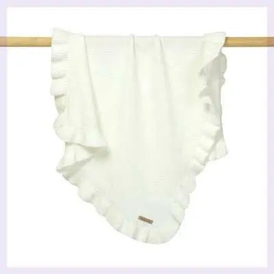Knitted Baby Blankets Newborn Swaddle Wrap Ruffle - AMIR BAGS INDIA PRIVATE LIMITED