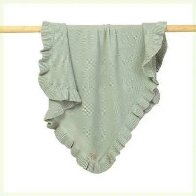 Knitted Baby Blankets Newborn Swaddle Wrap Ruffle - AMIR BAGS INDIA PRIVATE LIMITED