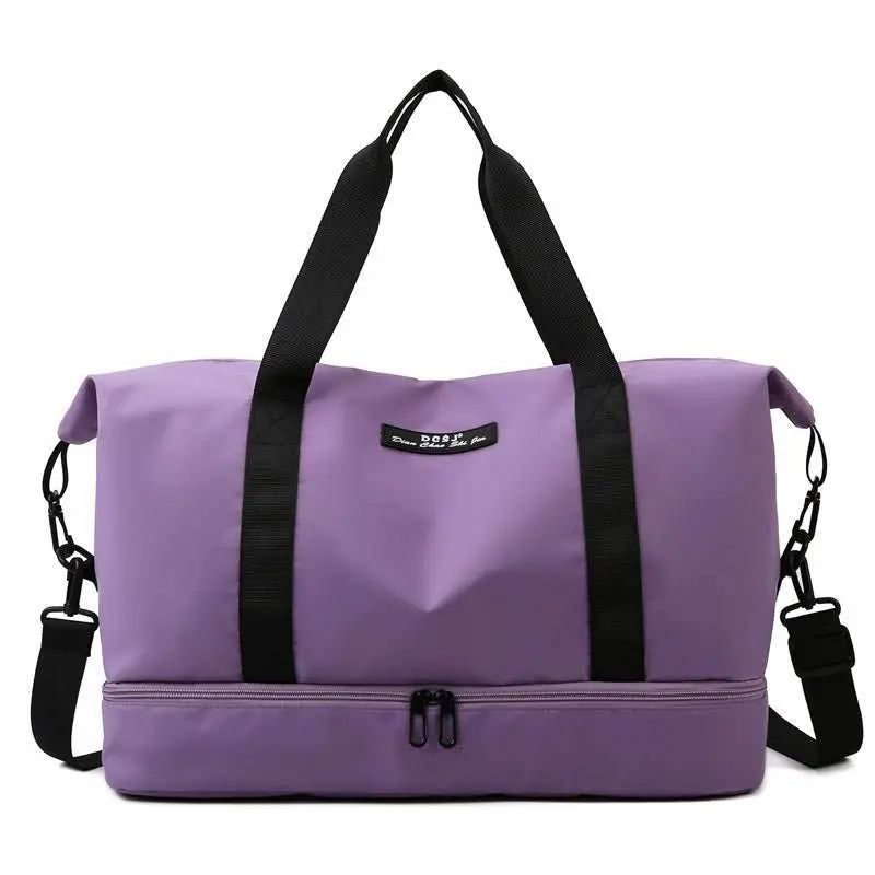 Large Capacity Travel Duffle Bag With Shoes Compartment Portable Sports Gym Fitness Waterfproof Shoulder Bag Weekender Overnight Handbag Women - AMIR BAGS INDIA PRIVATE LIMITED