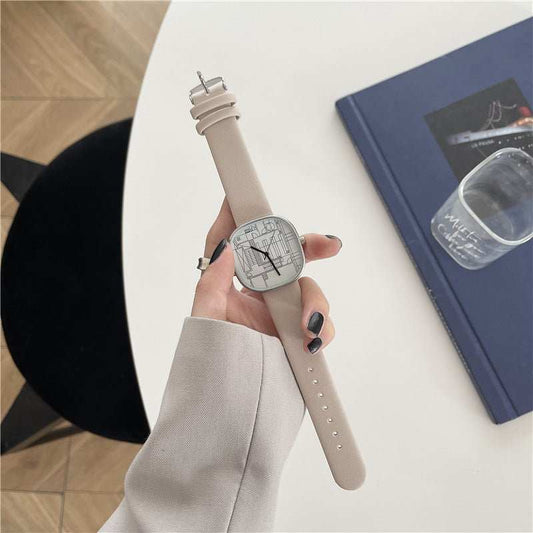 Leisure Milk Sugar Square Women's Watch - AMIR BAGS INDIA PRIVATE LIMITED