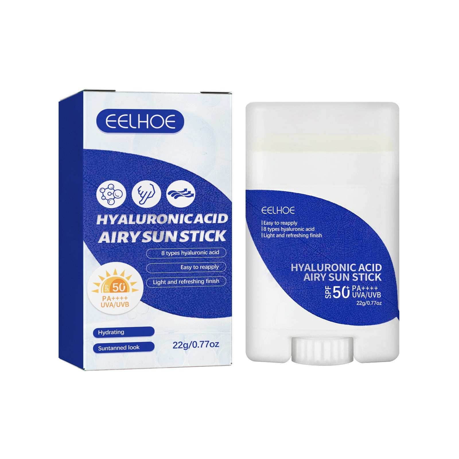 Lightweight Freshing And Moistrurizing Waterproof SPF50 Hyaluronic Acid Sun Block Stick - AMIR BAGS INDIA PRIVATE LIMITED