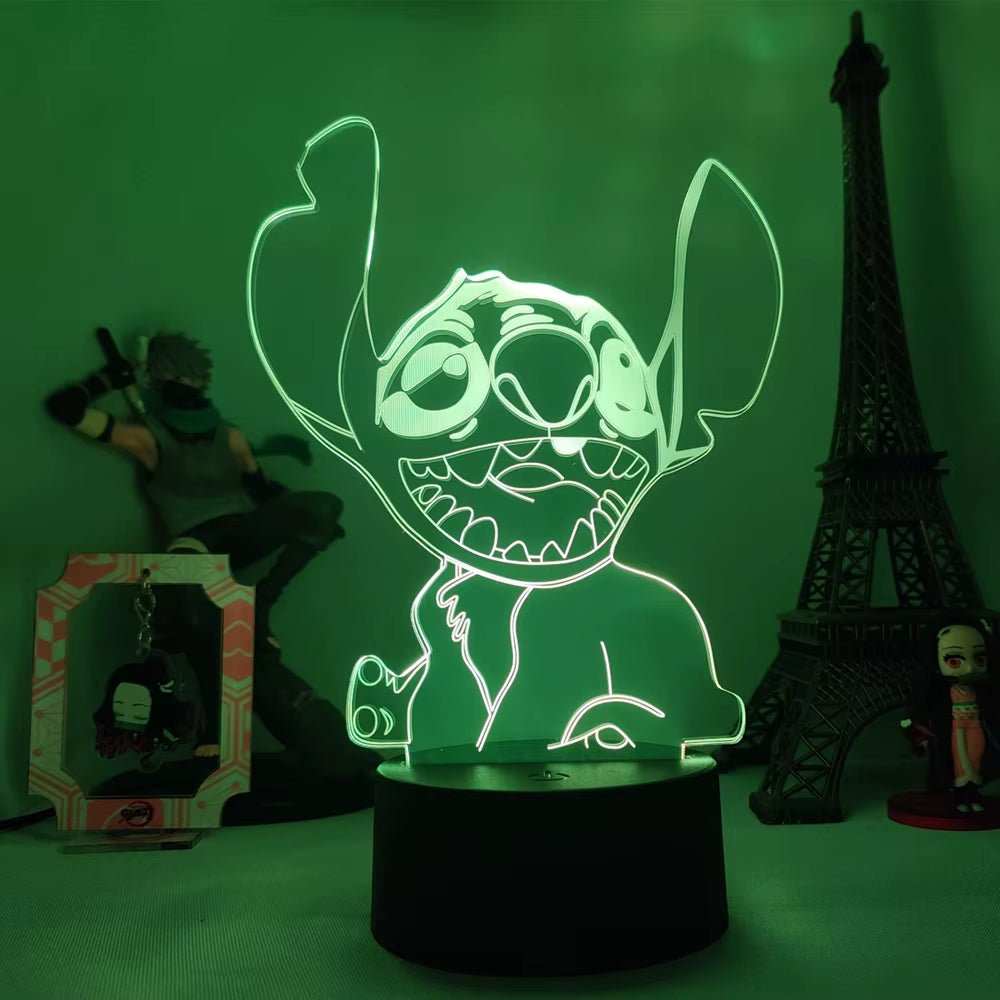 Lilo & Stitch Cartoon 7/16 Colors Creative 3D Lamp Anime Figure LED Night Lamp Touch Table Lamp Ornaments Kids Toys Gifts - AMIR BAGS INDIA PRIVATE LIMITED
