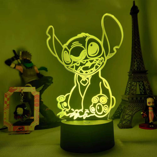Lilo & Stitch Cartoon 7/16 Colors Creative 3D Lamp Anime Figure LED Night Lamp Touch Table Lamp Ornaments Kids Toys Gifts - AMIR BAGS INDIA PRIVATE LIMITED