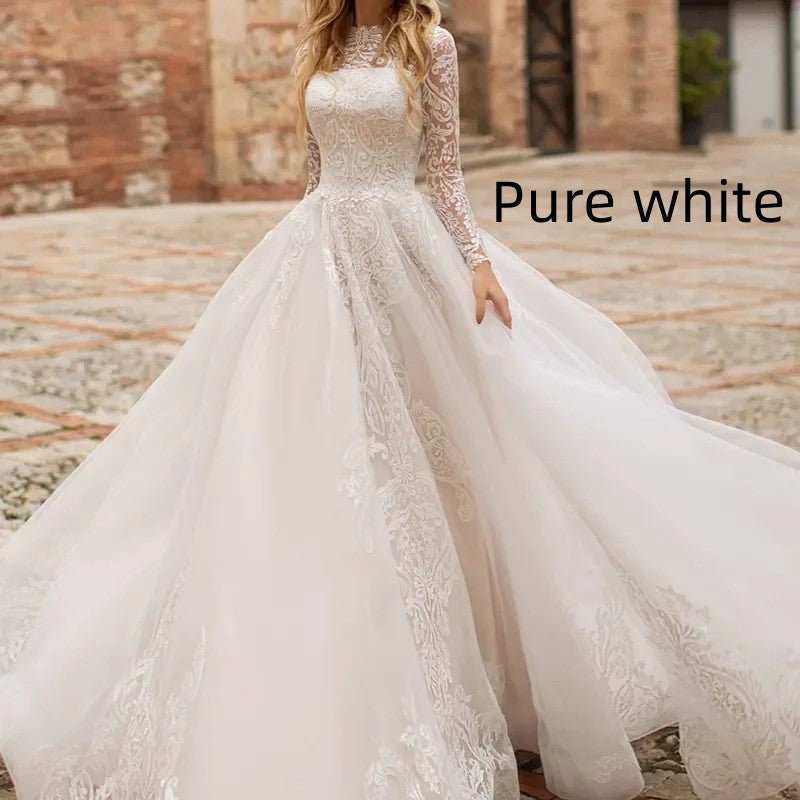 Long Sleeve Exquisite Wedding Dress - AMIR BAGS INDIA PRIVATE LIMITED
