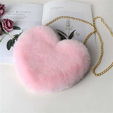Love Bags For Women Plush Chain Shoulder Bags Valentine's Day Party Bag - AMIR BAGS INDIA PRIVATE LIMITED