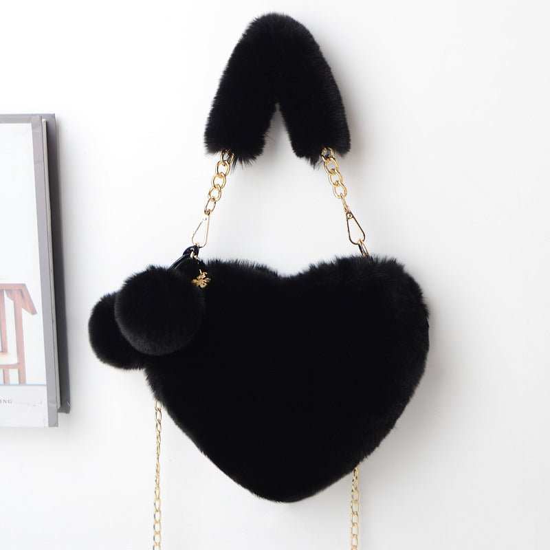 Love Bags Soft Plush Handbags Women Valentine's Day Party Bag - AMIR BAGS INDIA PRIVATE LIMITED