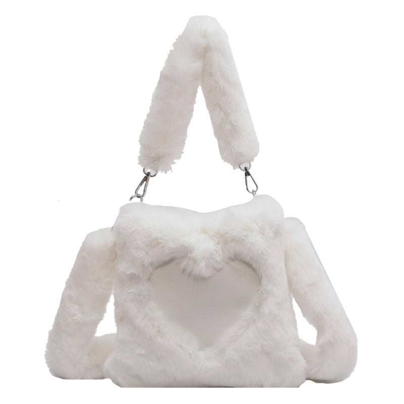 Love Handbags Winter Plush Shoulder Bags For Women - AMIR BAGS INDIA PRIVATE LIMITED
