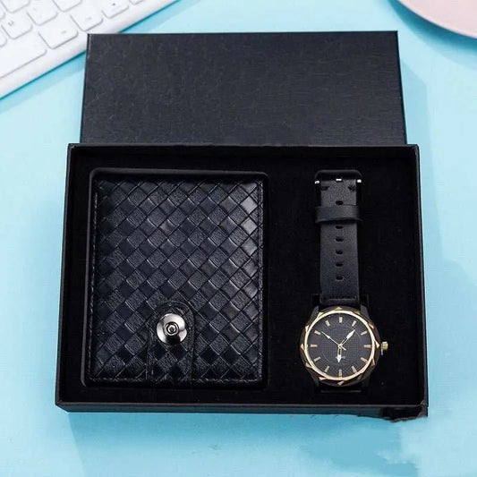 Luxury Business Watch Leather Bag Wallet Gift Set Men - AMIR BAGS INDIA PRIVATE LIMITED