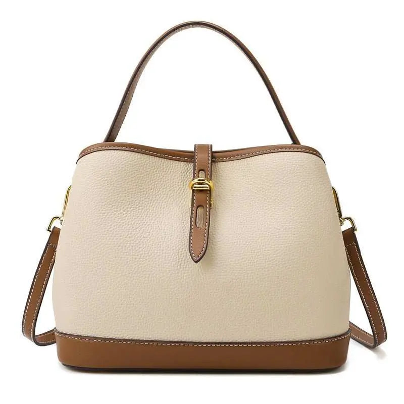 Lychee Pattern Large Capacity Contrast Color Single Shoulder Messenger Bag - AMIR BAGS INDIA PRIVATE LIMITED