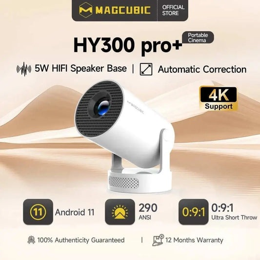 Magcubic HY300 Pro + Ultra Projector 4K 720P Portable Projector with W3 models to choose it，please check carefully before confirming payment.Manual Focus for HY300 Pro


5W Speaker &amp; Manual Focus for HY300 Pro +




Electric Focus AMIR BAGS INDIA PRIVATE LIMITEDAMIR BAGS INDIA PRIVATE LIMITEDnull