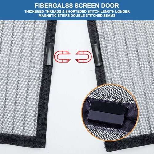 Magnetic Screen Door Mesh Curtain Durable Heavy Duty Mosquito Net Bug - AMIR BAGS INDIA PRIVATE LIMITED