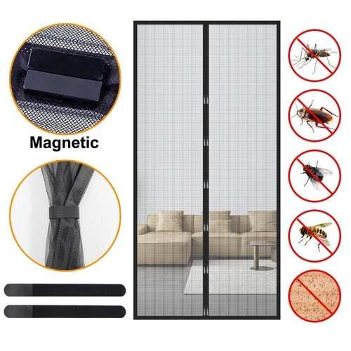 Magnetic Screen Door Mesh Curtain Durable Heavy Duty Mosquito Net Bug - AMIR BAGS INDIA PRIVATE LIMITED
