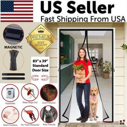 Magnetic Screen Door Mesh Curtain Durable Heavy Duty Mosquito Net Bug - AMIR BAGS INDIA PRIVATE LIMITED