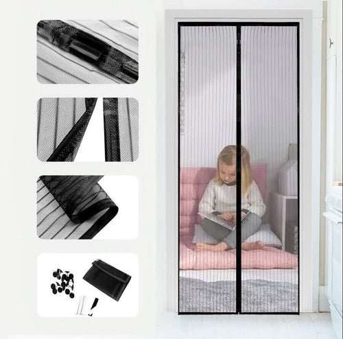 Magnetic Screen Door Mesh Curtain Durable Heavy Duty Mosquito Net Bug - AMIR BAGS INDIA PRIVATE LIMITED
