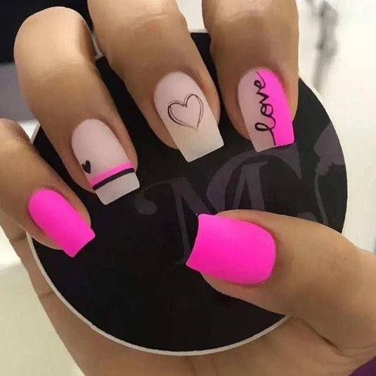 Manicure Valentine's Day Fake Nails Love - AMIR BAGS INDIA PRIVATE LIMITED