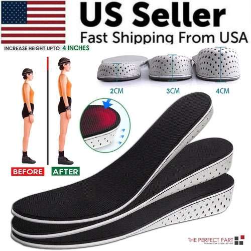 Men Women Invisible Height Increase Insoles Heel Lift Taller Shoe - AMIR BAGS INDIA PRIVATE LIMITED