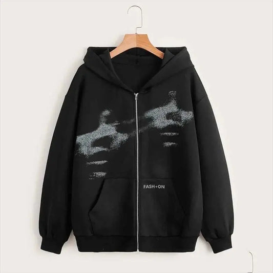 Men Women Y2K Clothing Zip Hoodie FashionProduct information:Color: Black Suitable for people: Teenagers Size: M,L,XL,2XL Version: Loose Style: Korean style
 Size:
 
 
 
 
 Note:
 1. Asian sizes are 1 to 2 DropshipmanAMIR BAGS INDIA PRIVATE LIMITEDnull