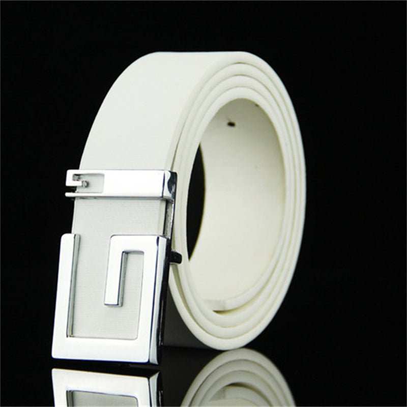Men's And Women's Fashionable And Simple Smooth Buckle Belts - AMIR BAGS INDIA PRIVATE LIMITED