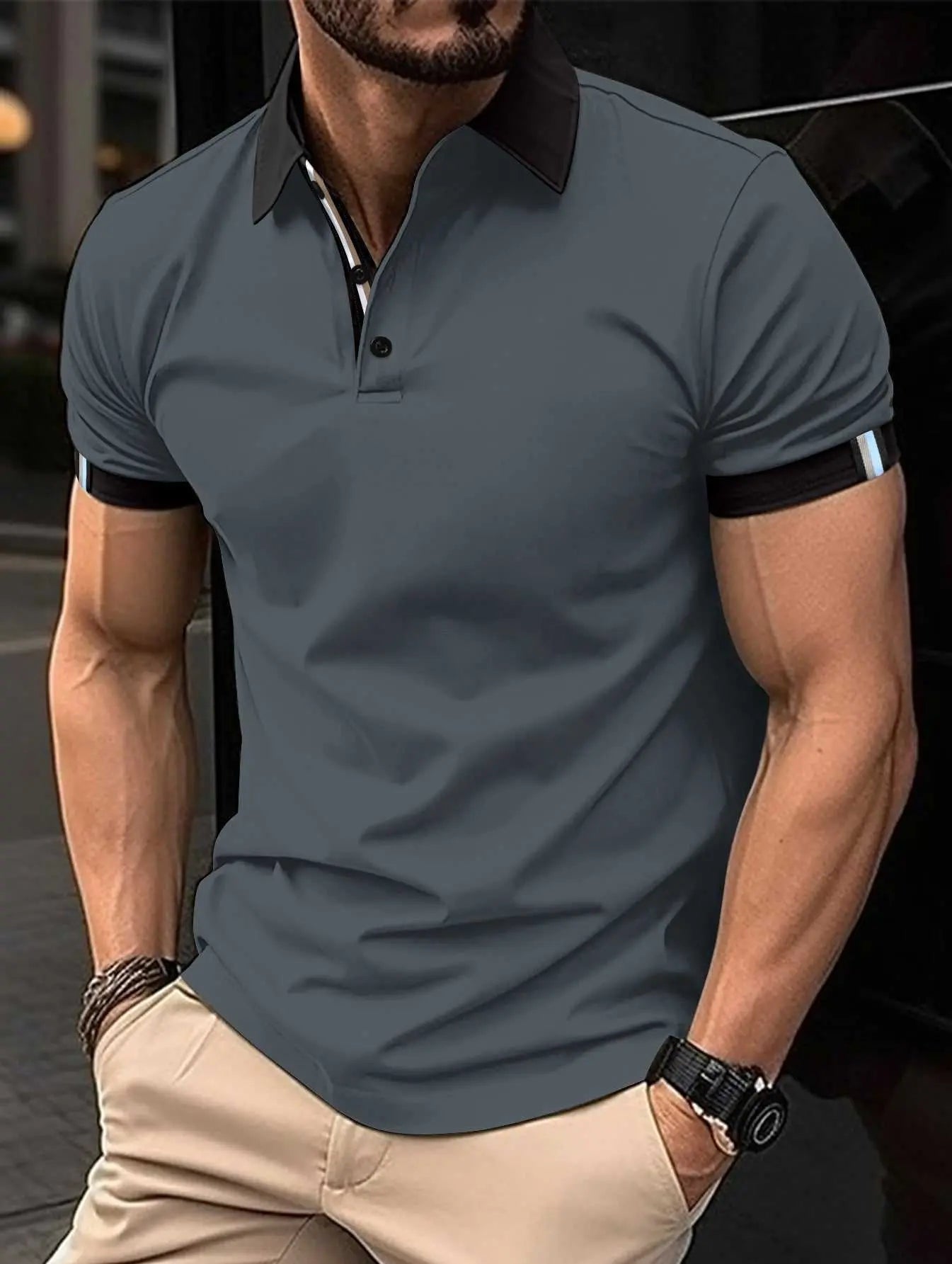 Men's Casual Button Solid Color Short SleevesProduct information:Pattern: Plaid Color: white, royal blue, pink, black, gray, blue, dark blue, brown Size: S,M,L,XL,XXL,XXXL Style: slim fit Main fabric compositioDropshipmanAMIR BAGS INDIA PRIVATE LIMITEDnull