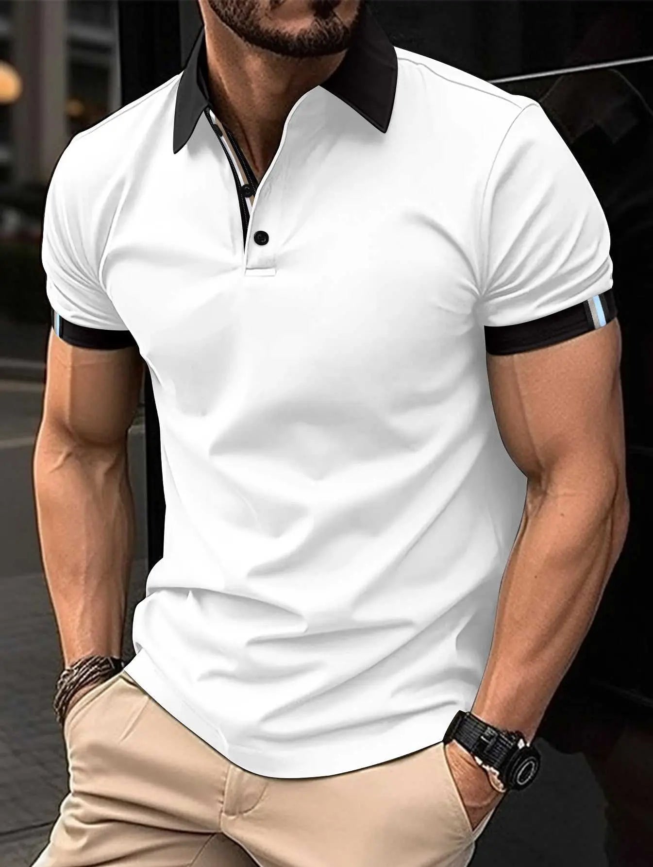 Men's Casual Button Solid Color Short SleevesProduct information:Pattern: Plaid Color: white, royal blue, pink, black, gray, blue, dark blue, brown Size: S,M,L,XL,XXL,XXXL Style: slim fit Main fabric compositioDropshipmanAMIR BAGS INDIA PRIVATE LIMITEDnull