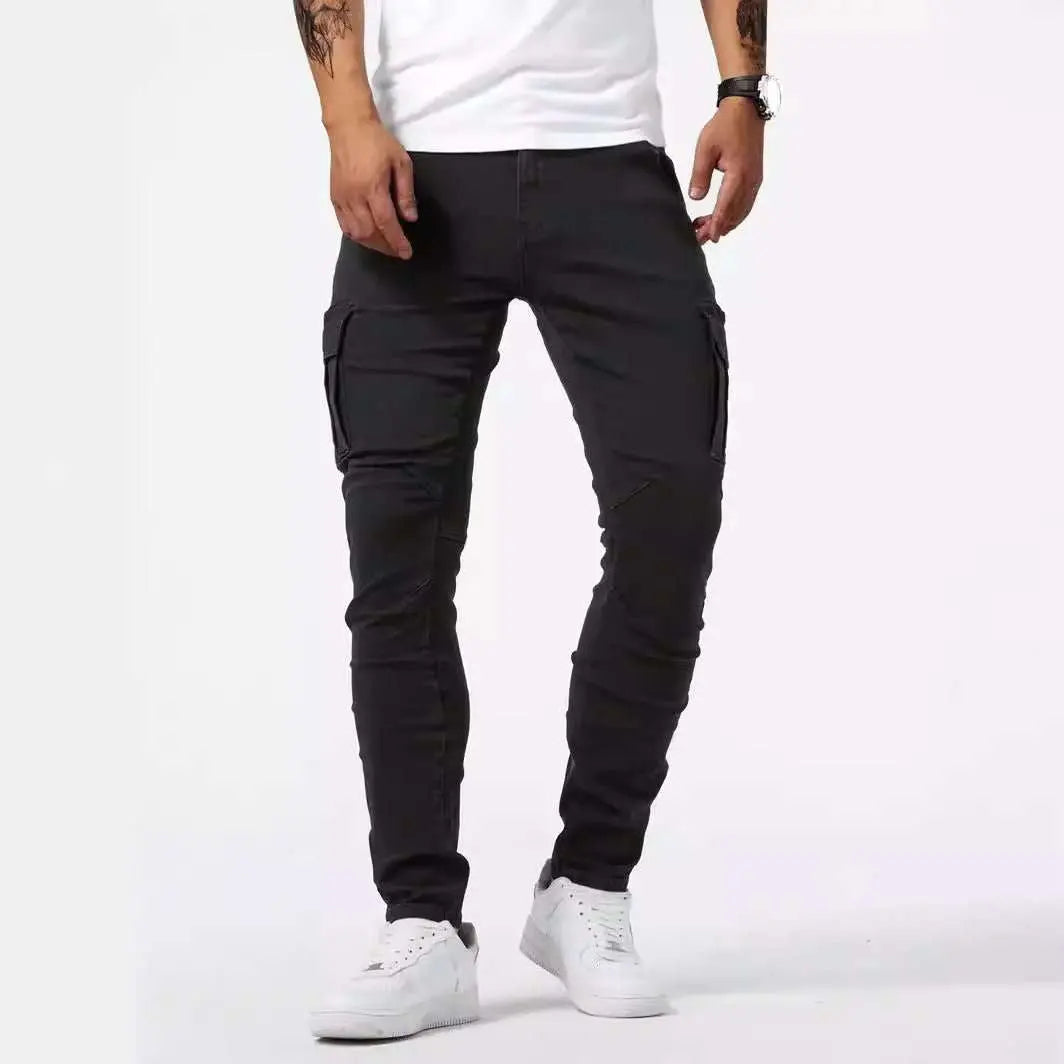 Men's Casual Multi-bag Labor Protection PantsProduct information:Color: light blue, gray, black Elasticity: Micro elasticity Pants length: trousers Waist Type: Mid waist Suitable for people: Youth Size: S,M,L,XDropshipmanAMIR BAGS INDIA PRIVATE LIMITEDnull