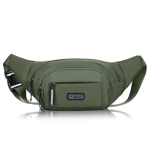 Men's Multifunctional Waist Bag Wear-resistant Waterproof Crossbody BaProduct information:SIZE: Height 14 * width 40 * thickness 6CM Lining texture: Polyester Color: green, blue, black, gray Applicable Gender: Male Material: Nylon
 
 PDropshipmanAMIR BAGS INDIA PRIVATE LIMITEDnull