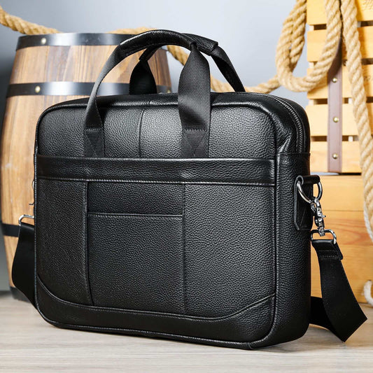 Men's Official Document Leather Casual Computer Bag Shoulder Crossbody - AMIR BAGS INDIA PRIVATE LIMITED