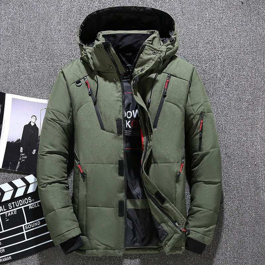 Men's Short Winter Thick White Duck Down Hooded Jacket Multi-pocket OuProduct information:Color: green, black, blue, gray, orangeSize: M,L,XL,XXL,XXL,XXXXL,5XL Version: RegularStyle: BasicFabric name: Polyester Fiber Applicable scenariDropshipmanAMIR BAGS INDIA PRIVATE LIMITEDnull