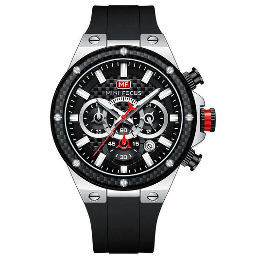 Men's Sports Watch Waterproof Carbon Fiber Ring - AMIR BAGS INDIA PRIVATE LIMITED