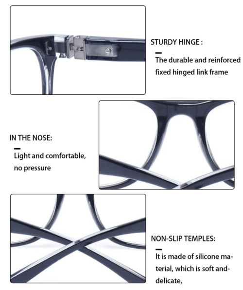 Mens Womens Reading Glasses 4 Pairs Unisex Classic Retro Spring Hinge - AMIR BAGS INDIA PRIVATE LIMITED