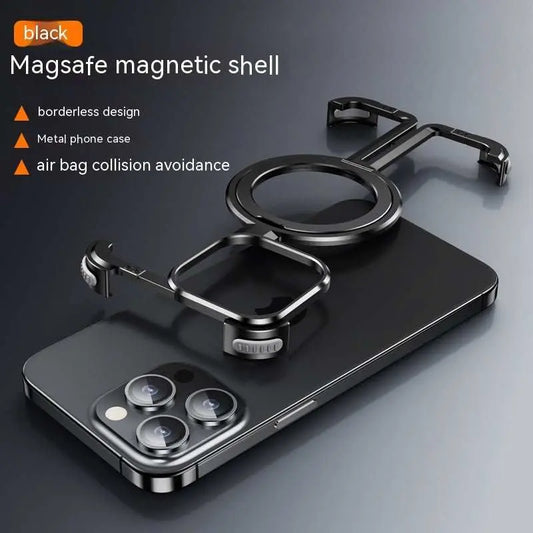 Metal Airbag Anti - fall Shell Phone Case Protective Shock Absorption Aerospace Grade Aluminum Holder Cover - AMIR BAGS INDIA PRIVATE LIMITED