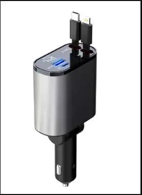 Metal Car Charger 100W Super Fast Charging Car Cigarette Lighter USB AOverview:1. Charging speed increased by 300% when getting in the car, charging when getting off the car, fully charged, super fast charging.2. Easy to retract and reDropshipmanAMIR BAGS INDIA PRIVATE LIMITEDnull